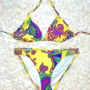 Trina Turk Yellow Bikini- Like New!